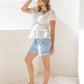 Bridgette Maternity Summer Peplum in White