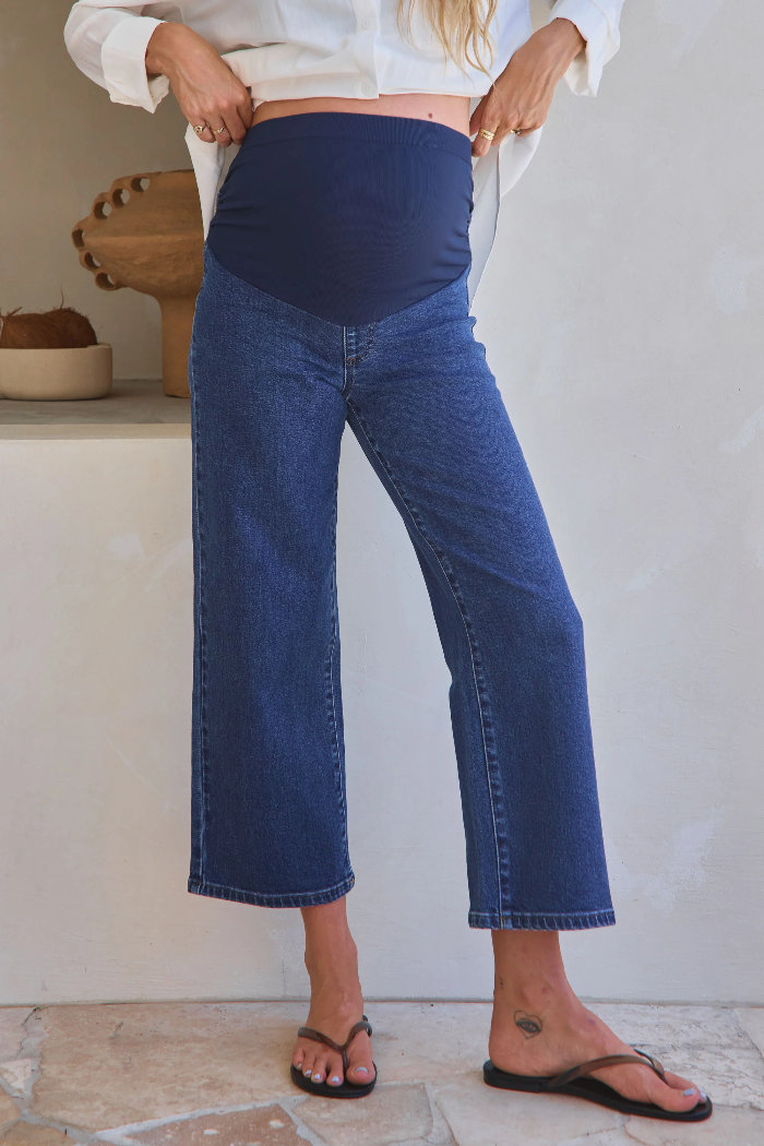 By The Way Crop Jean Indigo