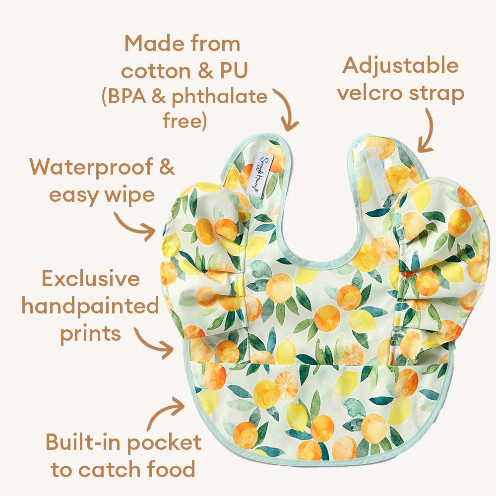 Citrus Squeeze Frill Snuggle Bib Waterproof