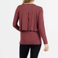 Leonie Maternity/ Nursing Flip Panel Top in Burgundy