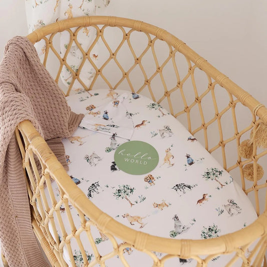 Dog Park Organic Bassinet Sheet / Change Pad Cover