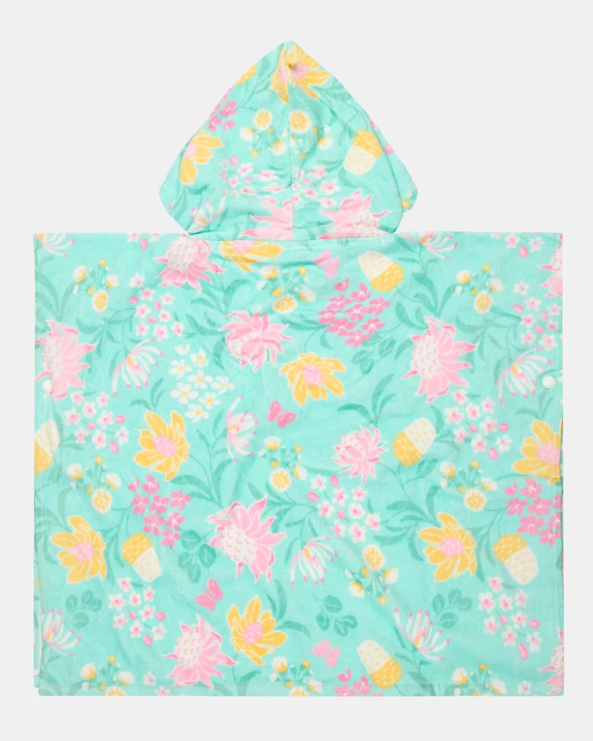 Toshi Swim Hooded Towel Paradise Waratah Mint