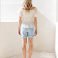 Bridgette Maternity Summer Peplum in White