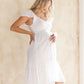 Élodie Maternity Short Sundress White