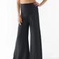 Debra Wide Leg Maternity Bamboo Pants in Black