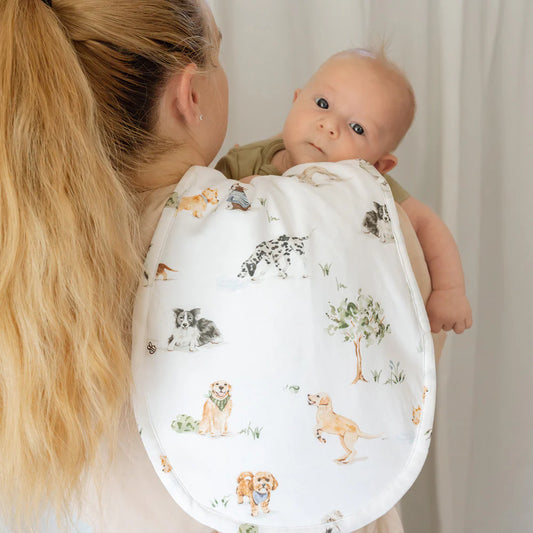 Dog Park Organic Cotton Burp Cloth