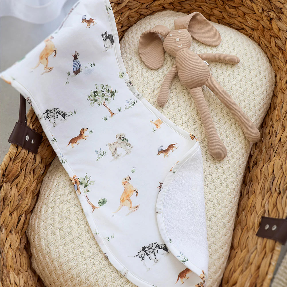 Dog Park Organic Cotton Burp Cloth