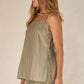 Ease Away Crinkle Top - Soft Khaki