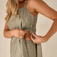 Ease Away Crinkle Top - Soft Khaki