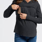 Maternity & Nursing Hoodie Breastfeeding Jumper - Charcoal