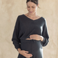Evelyn Lightweight Cotton Knit in Slate Grey