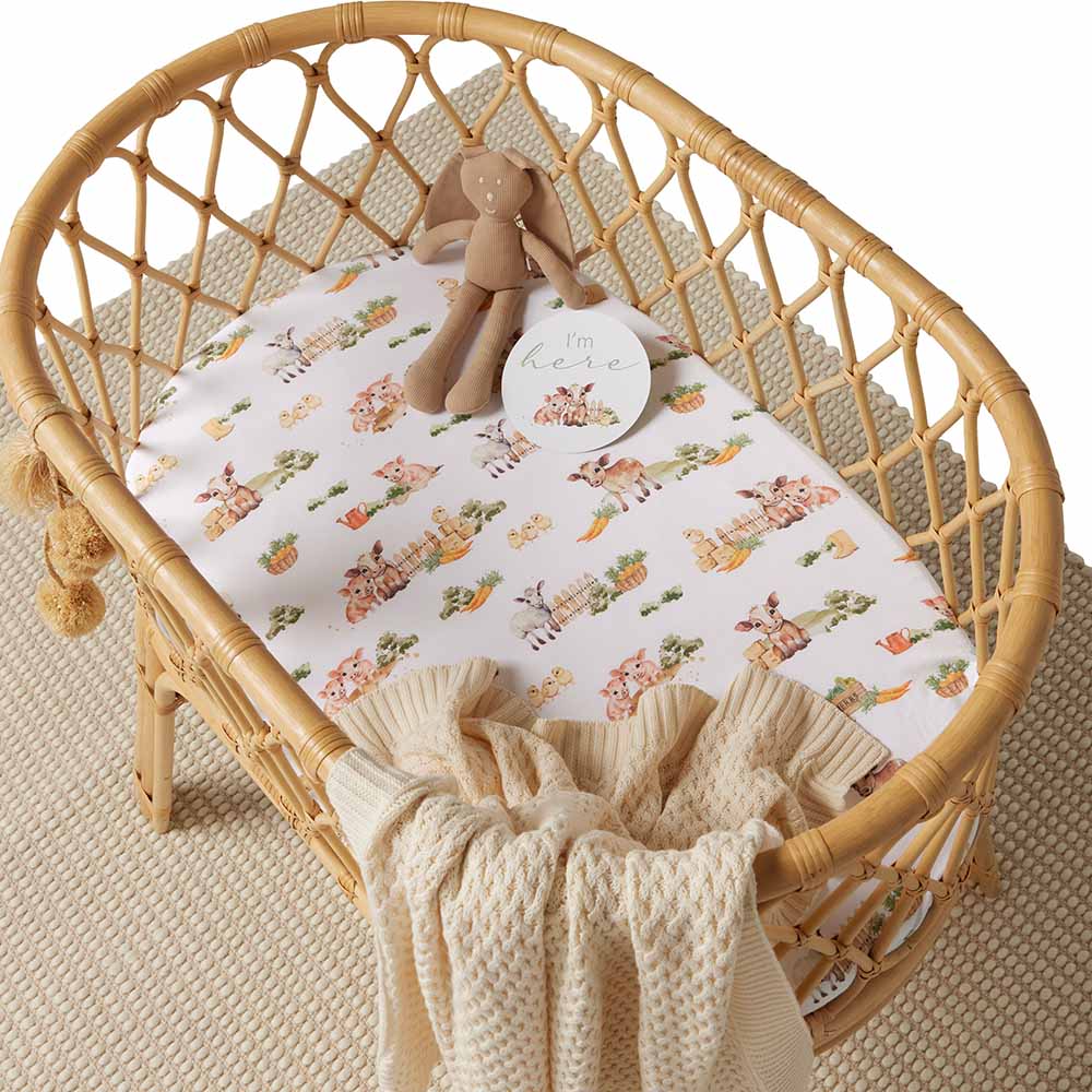 Farm Organic Bassinet Sheet / Change Pad Cover