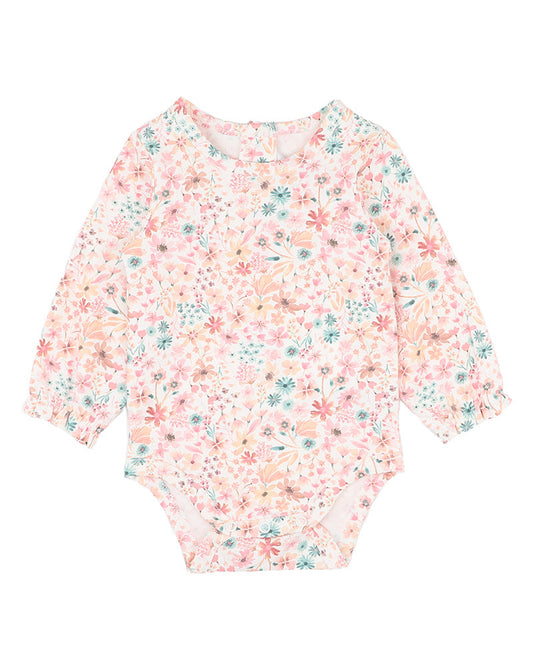 Fern Floral Organic Long Sleeve Bodysuit