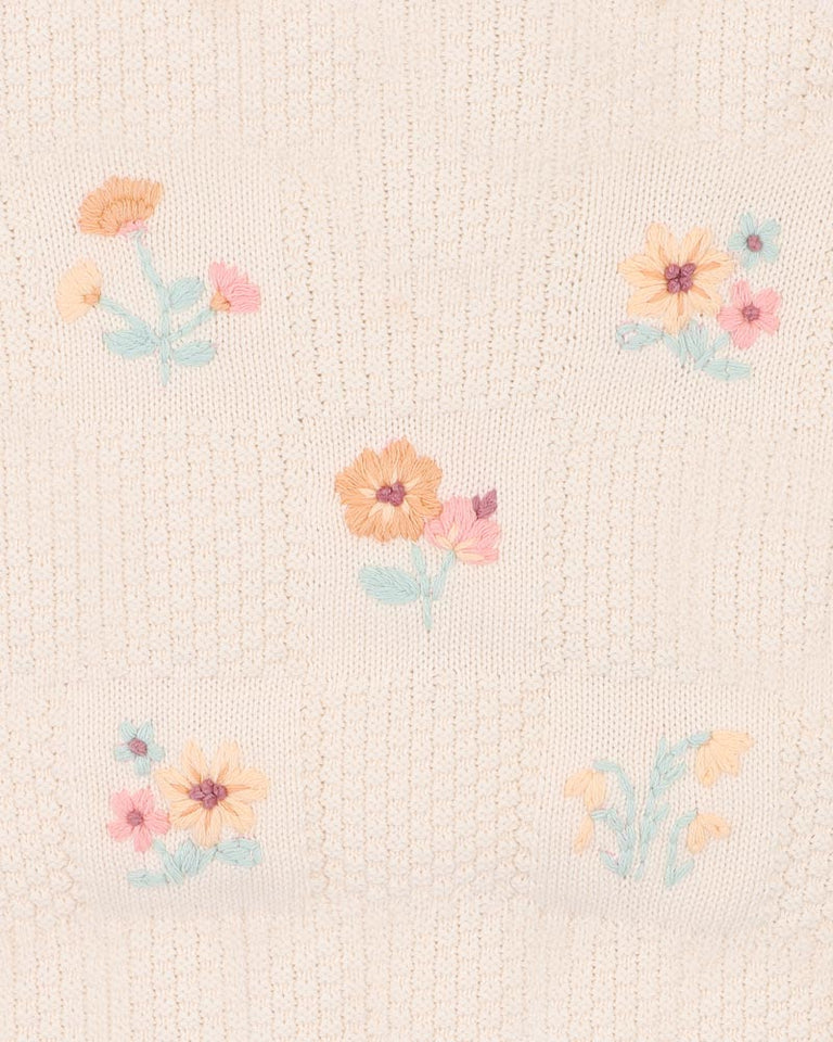 Fern Hand Embroidered Organic Jumper