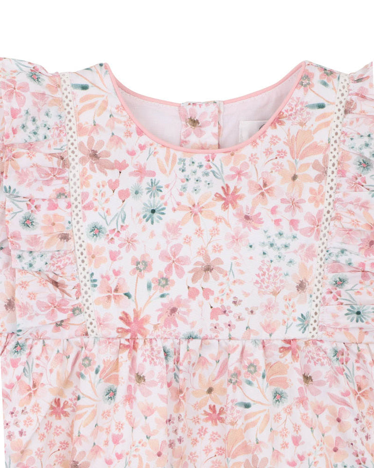 Fern Floral Organic Overlay Dress