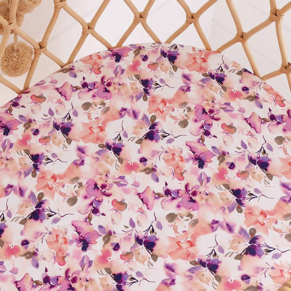 Blushing Beauty Organic Bassinet Sheet / Change Pad Cover