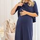 Donna Maternity & Nursing Flip Dress Navy