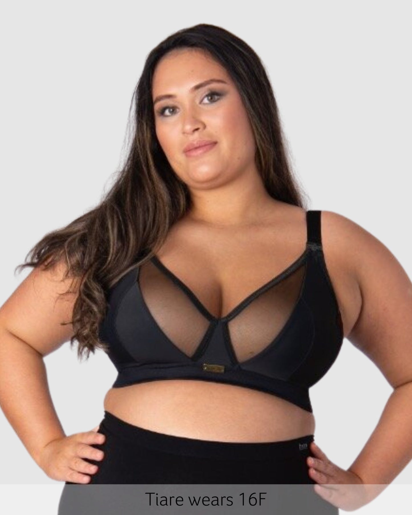 Hotmilk Flawless Sheer Plunge Nursing Bra - Black Busty