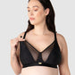 Hotmilk Flawless Sheer Plunge Nursing Bra - Black Busty