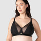 Hotmilk Flawless Sheer Plunge Nursing Bra - Black Busty