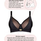 Hotmilk Flawless Sheer Plunge Nursing Bra - Black Busty