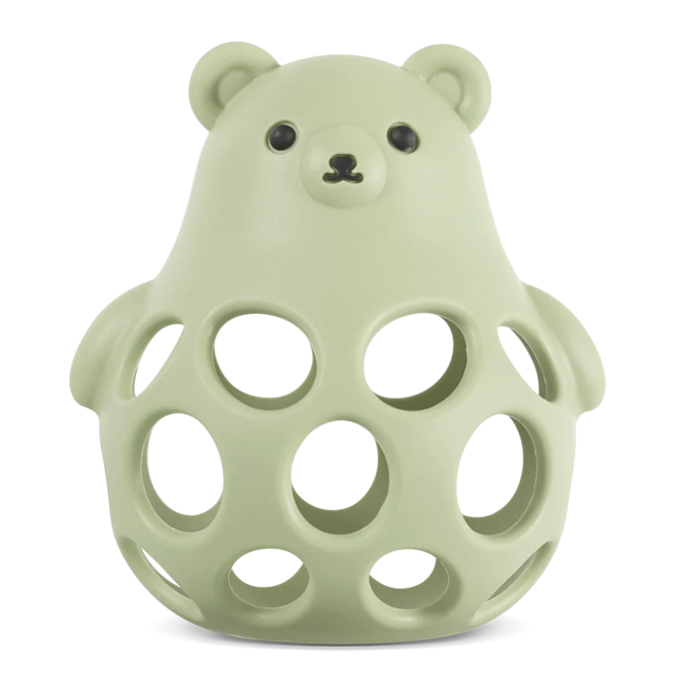 Haakaa Silicone Bear 3-in-1 Teether Olive Green
