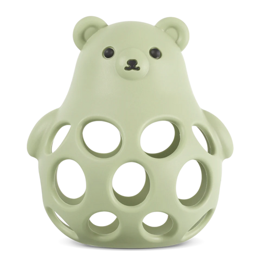 Haakaa Silicone Bear 3-in-1 Teether Olive Green