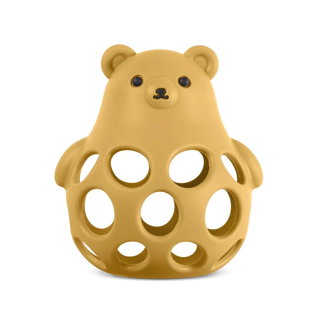 Haakaa Silicone Bear 3-in-1 Teether Mango Yellow