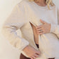 Harper Maternity/Nursing Sweatshirt with Zipper in Cream