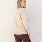 Harper Maternity/Nursing Sweatshirt with Zipper in Cream