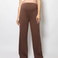 Harriette Wide Cotton Pants Espresso