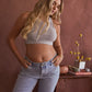 High Rise Straight Leg Jeans Classic Light Wash
