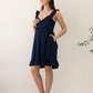 Grace Hospital Birthing Gown with Nursing Access - Navy