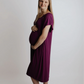 Hospital Labour, Birthing and Delivery Nursing Gown Plum