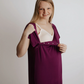 Hospital Labour, Birthing and Delivery Nursing Gown Plum
