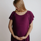 Hospital Labour, Birthing and Delivery Nursing Gown Plum