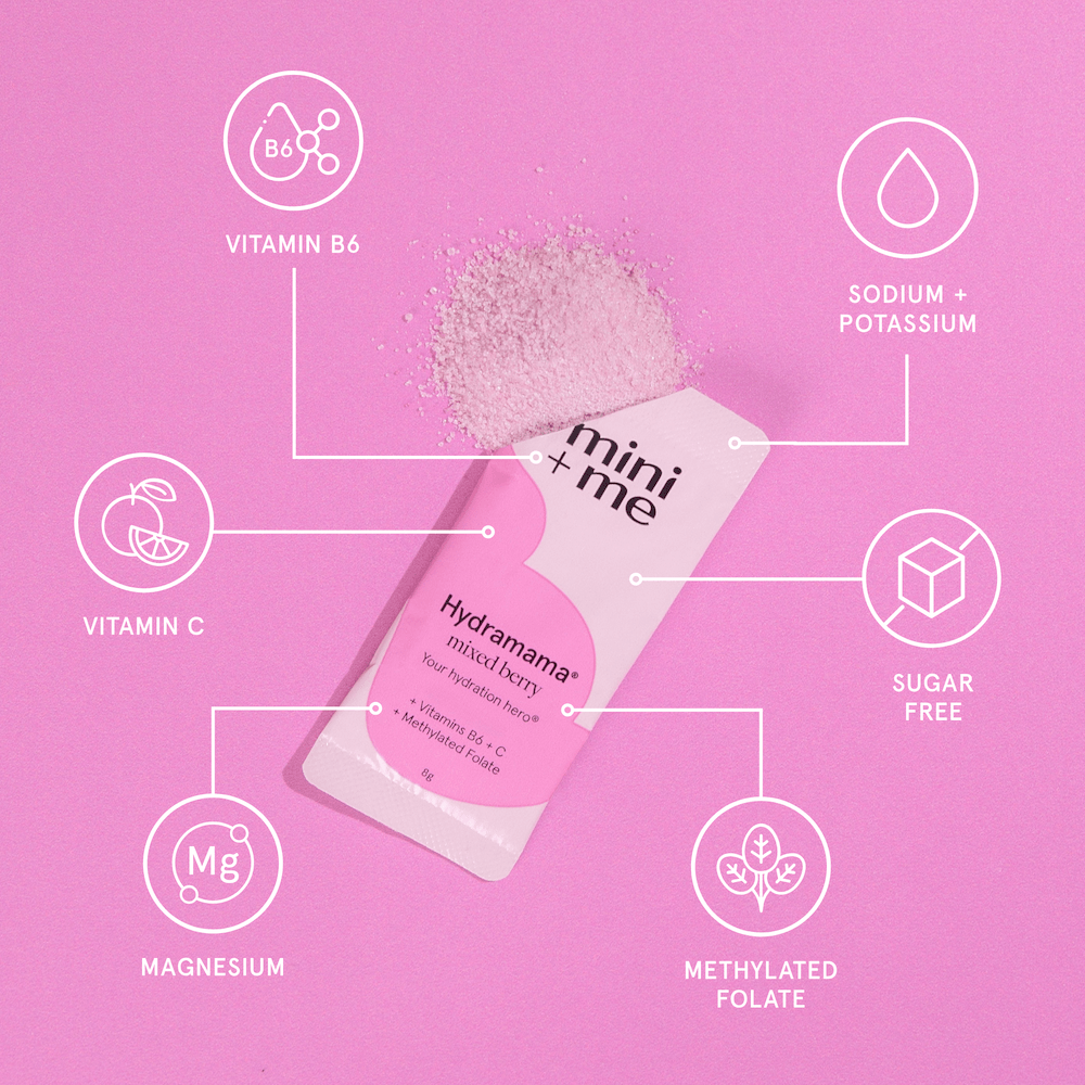 Hydramama Mixed Berry Electrolyte Drink | Pregnancy & Breastfeeding Hydration | Mini + Me
