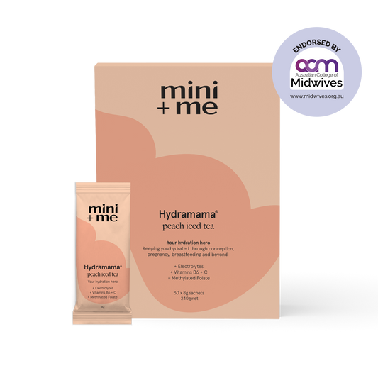 Hydramama Peach Iced Tea Electrolyte Drink | Pregnancy & Breastfeeding Hydration | Mini + Me
