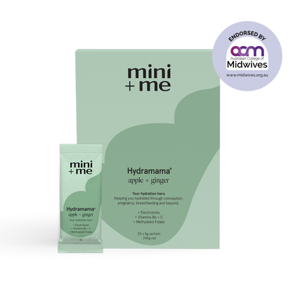 Hydramama Apple Ginger Electrolyte Drink | Pregnancy & Breastfeeding Hydration | Mini + Me