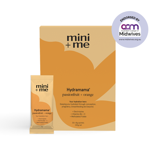 Hydramama Passionfruit Orange Electrolyte Drink | Pregnancy & Breastfeeding Hydration | Mini + Me