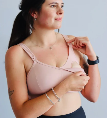 Ultimate Nursing Sports Bra Dusky Pink (E-G cup)