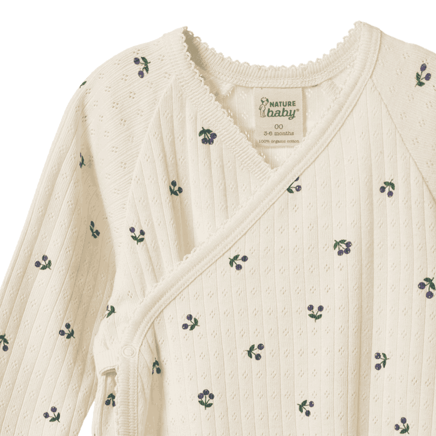 Kimono Stretch & Grow Pointelle Winter Berry