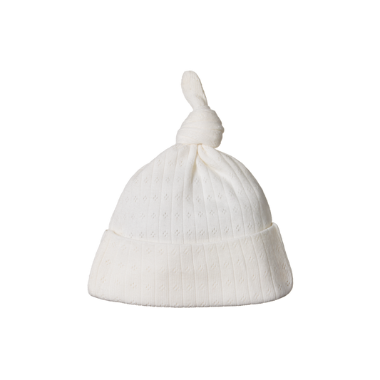Knotted Pointelle Beanie Nature Baby