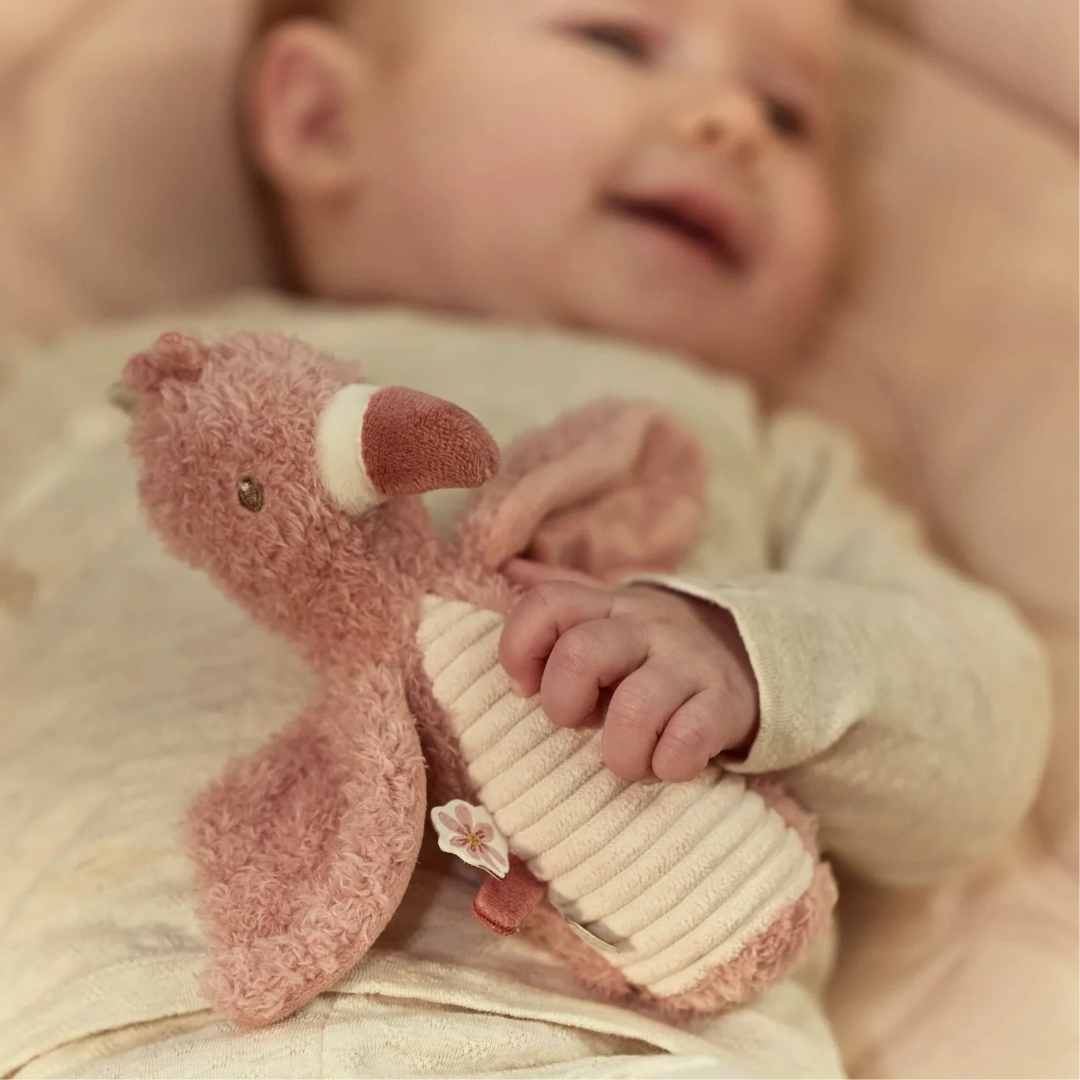 Safari Friends Squeaker Rattle Flamingo