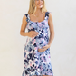 Grace Hospital Birthing Gown with Nursing Access - Pink Floral Print