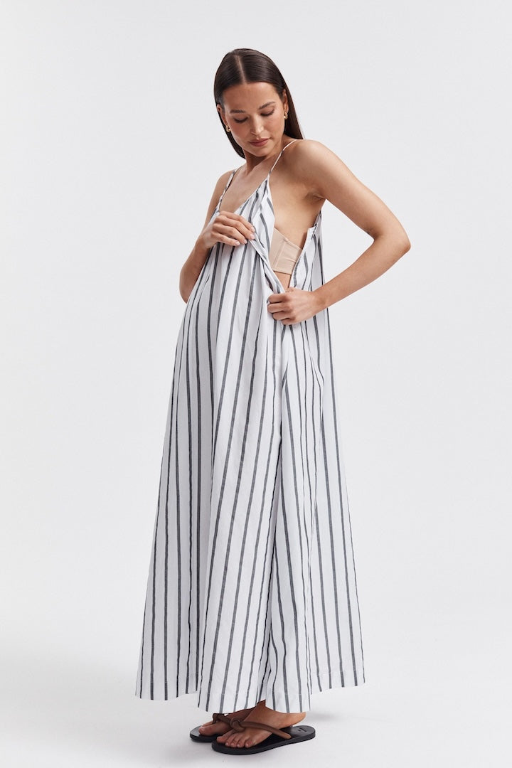 Sundress (White/Black Stripe)