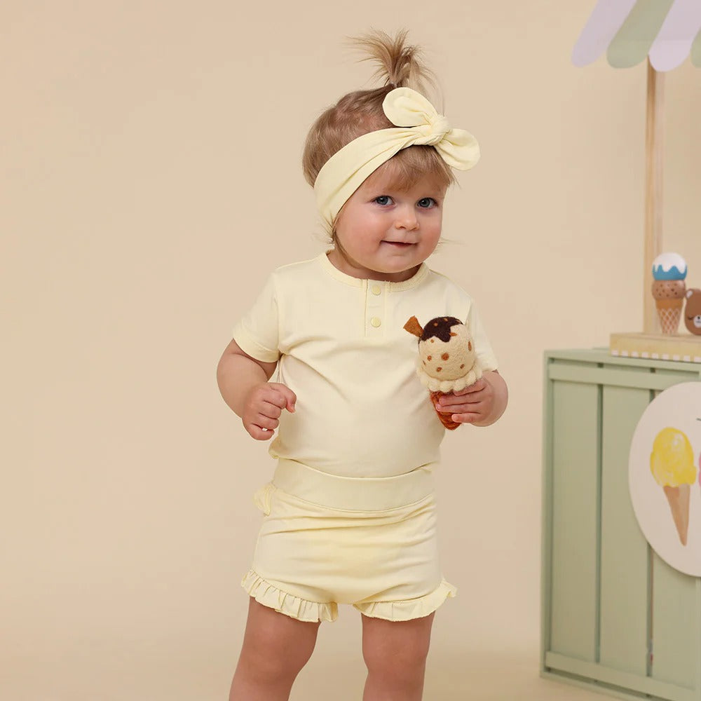 Lemon Sorbet Short Sleeve Organic Bodysuit
