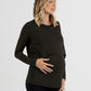 Leonie Maternity/ Nursing Flip Panel Top in Black