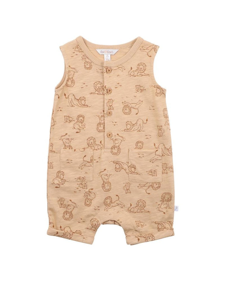 Lion Print Romper