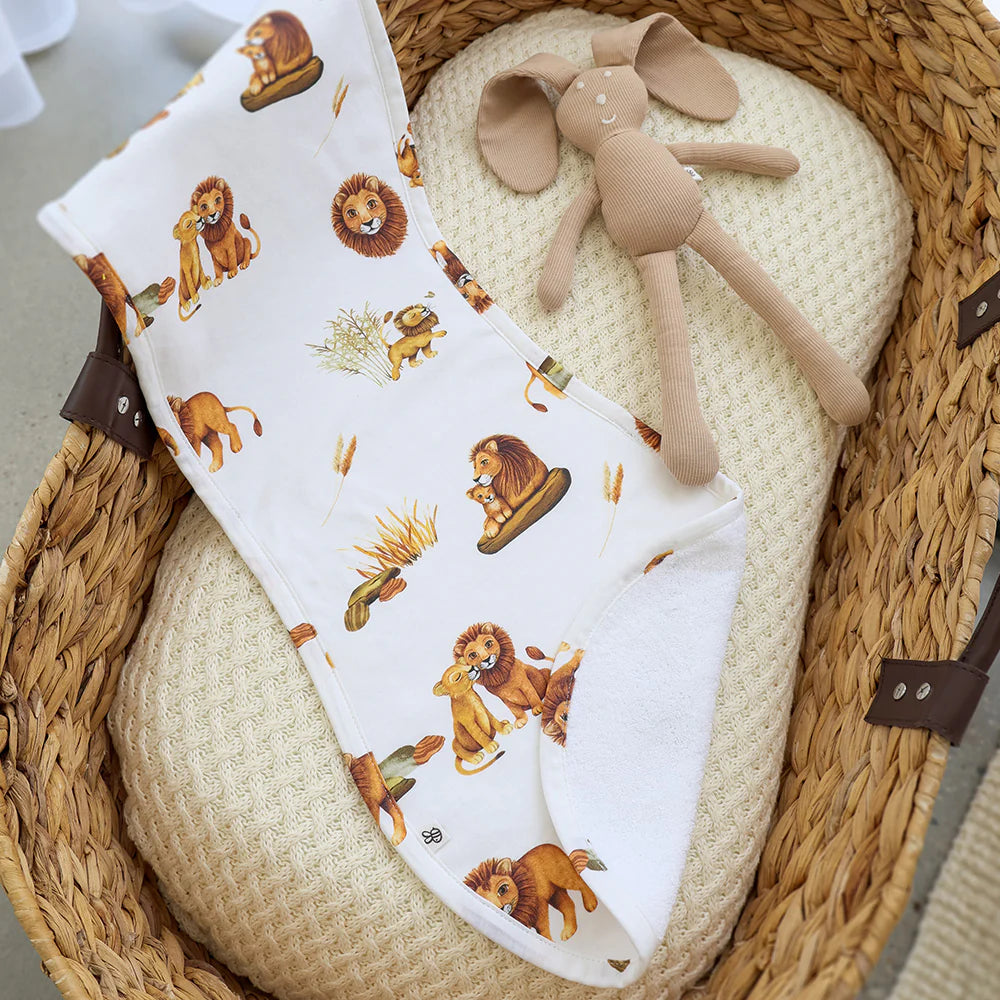 Lion Organic Cotton Burp Cloth